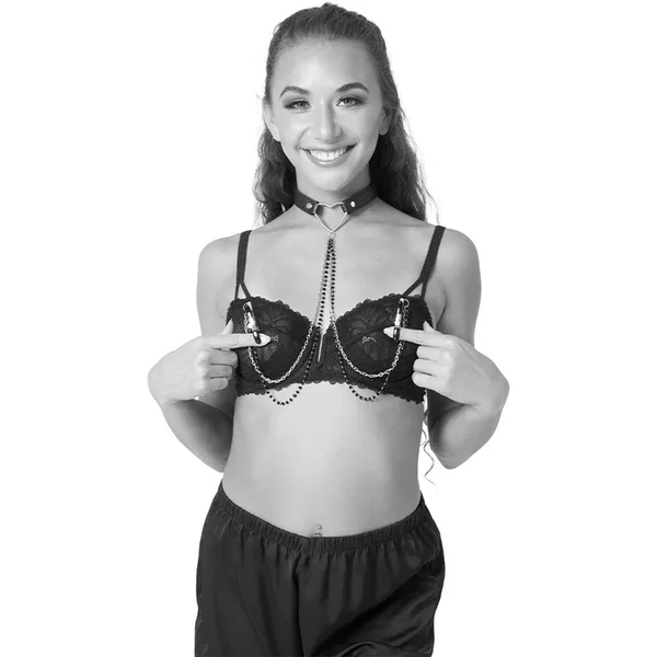 Sex & Mischief Amor Collar With Nipple Clamps By Sportsheets — image 23 of 24