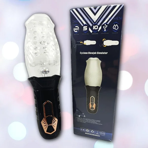 Cyclone Blowjob Rechargeable Rotating Vibrating Oral Sex Penis Masturbator — image 18 of 21