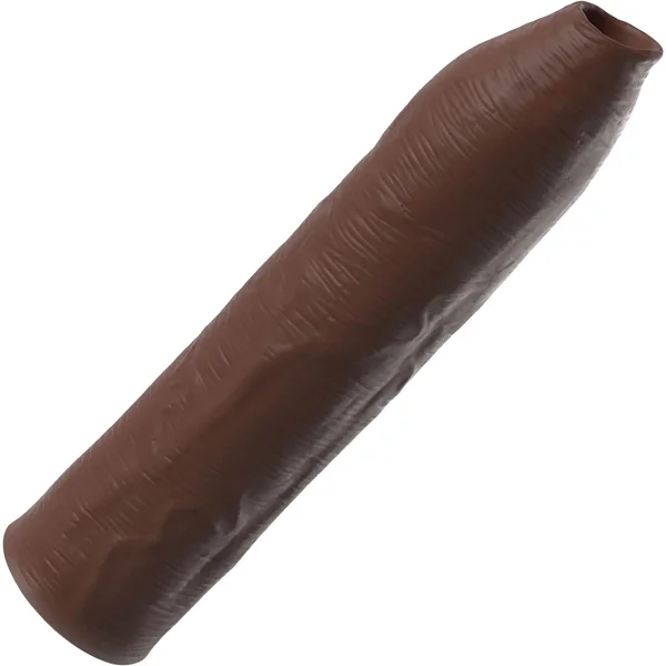 Fantasy X-tensions Elite Silicone 7" Uncut Penis Extension - Chocolate — image 9 of 10