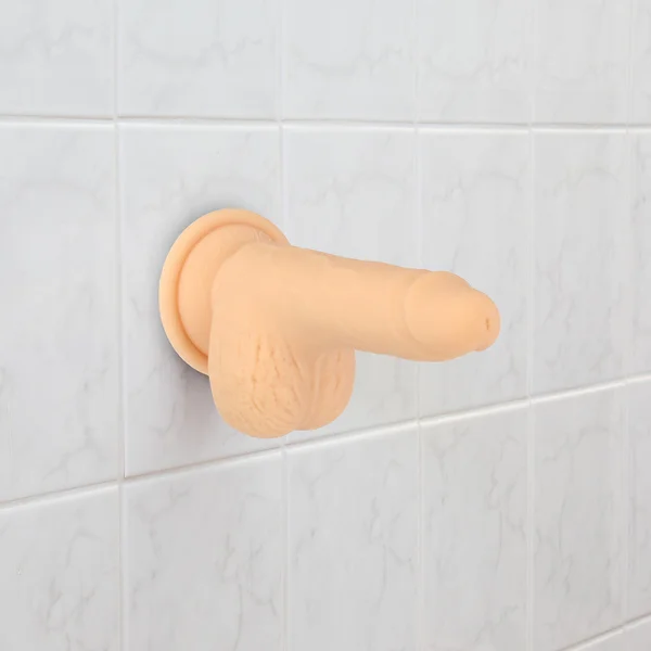 Naked Addiction Thrusting 6.5" Silicone Suction Cup Dildo With Balls - Vanilla — image 22 of 24