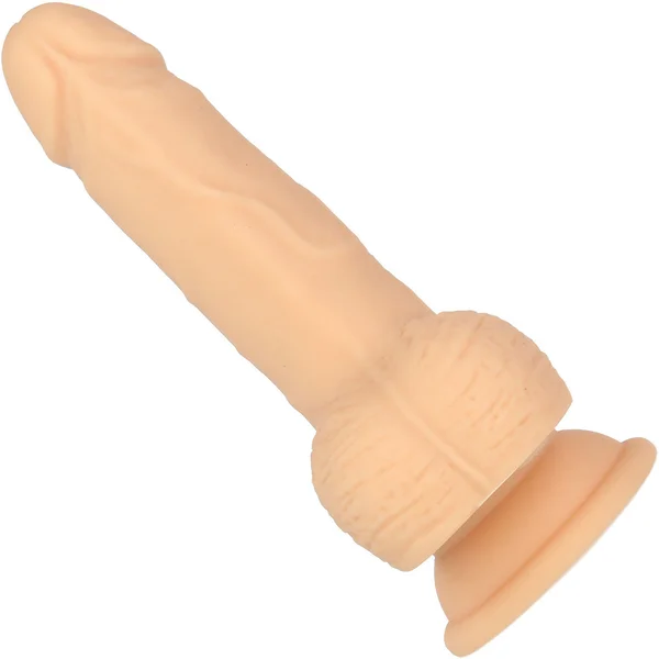 Naked Addiction Thrusting 6.5" Silicone Suction Cup Dildo With Balls - Vanilla — image 15 of 24