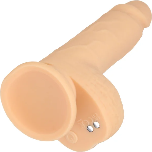 Naked Addiction Thrusting 6.5" Silicone Suction Cup Dildo With Balls - Vanilla — image 17 of 24
