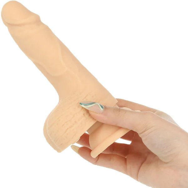 Naked Addiction Thrusting 6.5" Silicone Suction Cup Dildo With Balls - Vanilla — image 14 of 24