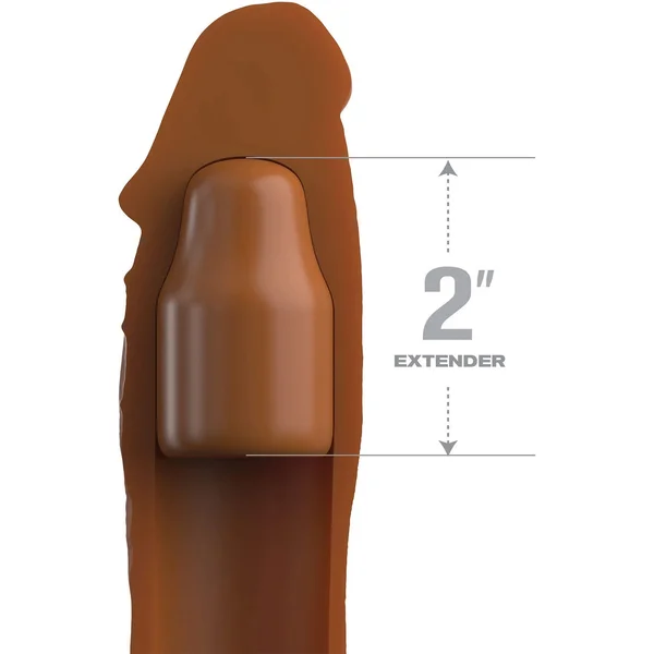 Fantasy X-tensions Elite Silicone 8" Penis Extension With 2" Removable Extender  - Caramel — image 11 of 12