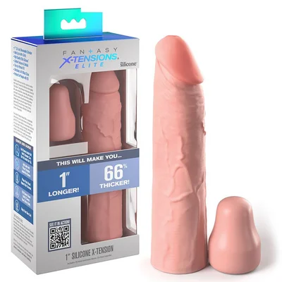 7 Inch Realistic X Tension Silicone Penis Sleeve Light