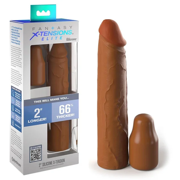8 Inch Realistic X-Tension Silicone Penis Sleeve — image 2 of 9