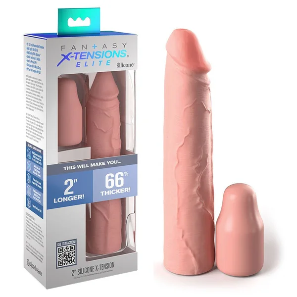 8 Inch Realistic X-Tension Silicone Penis Sleeve — image 3 of 9