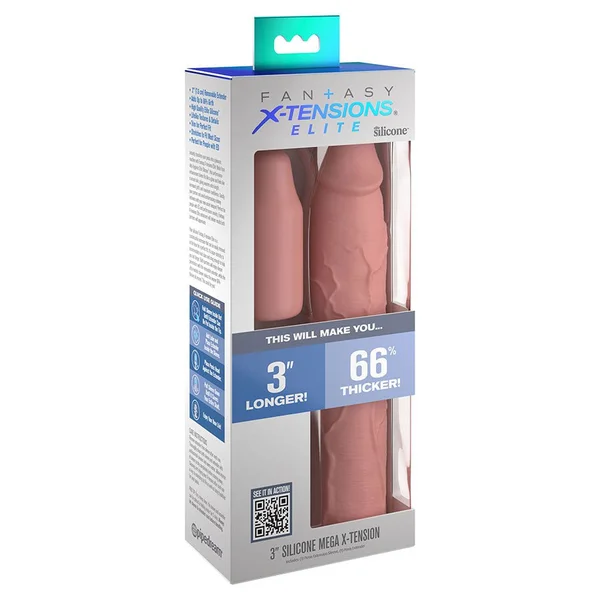 9 Inch Realistic X-Tension Silicone Penis Sleeve — image 9 of 9