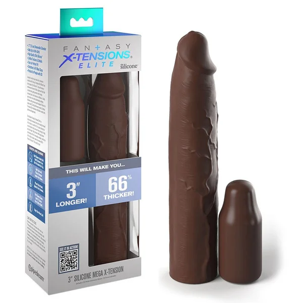 9 Inch Realistic X-Tension Silicone Penis Sleeve — image 3 of 9