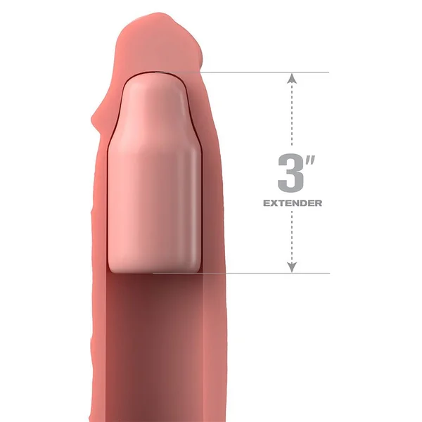 9 Inch Realistic X-Tension Silicone Penis Sleeve — image 6 of 9