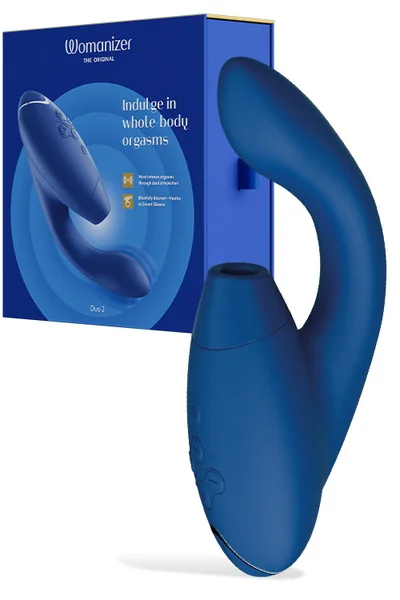 Womanizer Duo 2 - 8" Rabbit Vibrator with Pleasure Air Clitoral Suction, Afterglow & Smart Silence — image 7 of 24