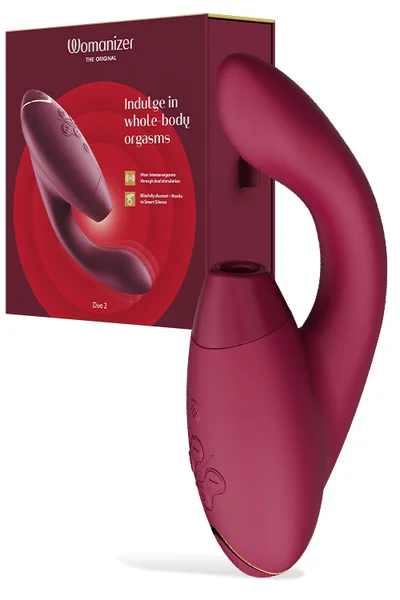 Womanizer Duo 2 - 8" Rabbit Vibrator with Pleasure Air Clitoral Suction, Afterglow & Smart Silence — image 9 of 24