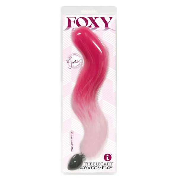 Foxy Fox Tail Silicone Butt Plug Pink Gradient - 46 cm Tail — image 2 of 3