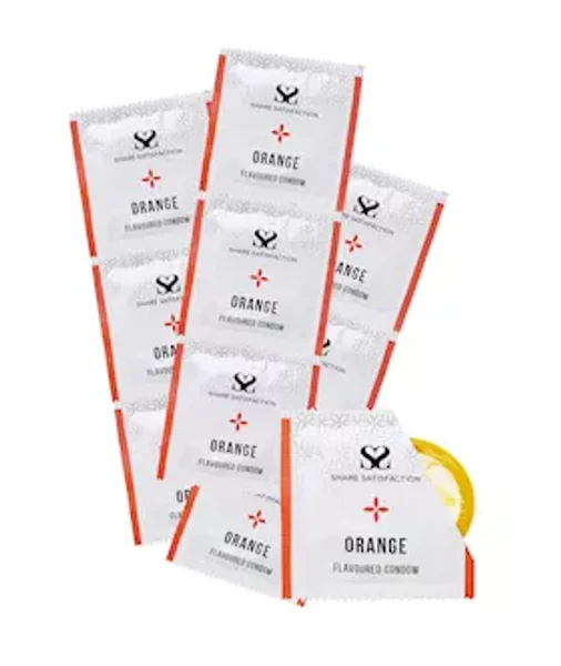 Share Satisfaction Orange Flavoured Condoms - 100 Bulk Pack - Orange — image 4 of 6