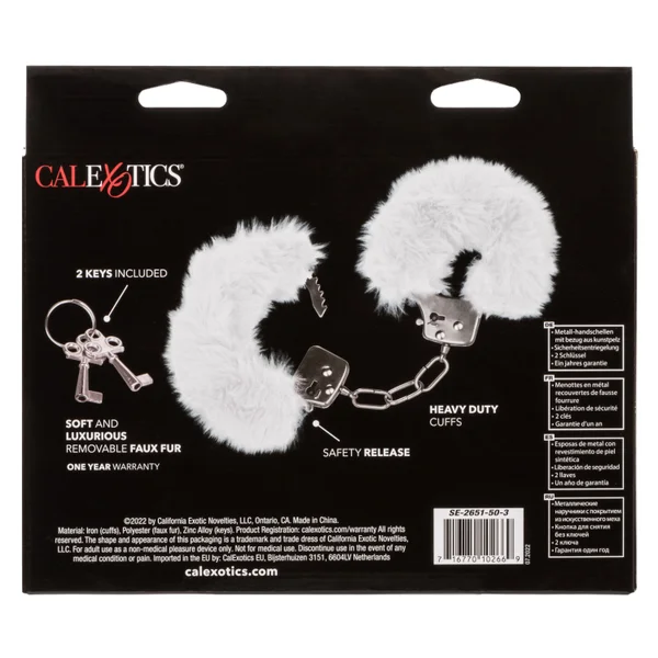 Ultra Fluffy Furry Cuffs - White — image 25 of 25