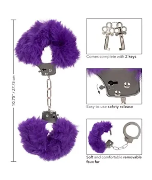 Ultra Fluffy Furry Cuffs - Purple — image 25 of 25