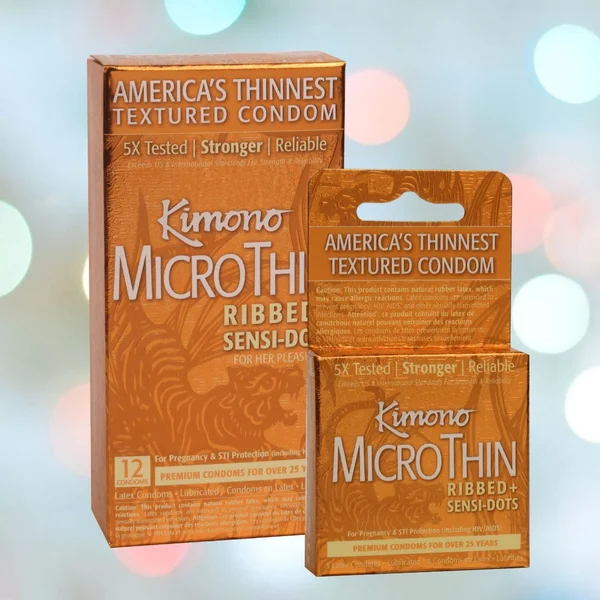 Kimono Microthin Ribbed Plus Sensi Dots Premium Lubricated Latex Condoms 3 Pack — image 2 of 7