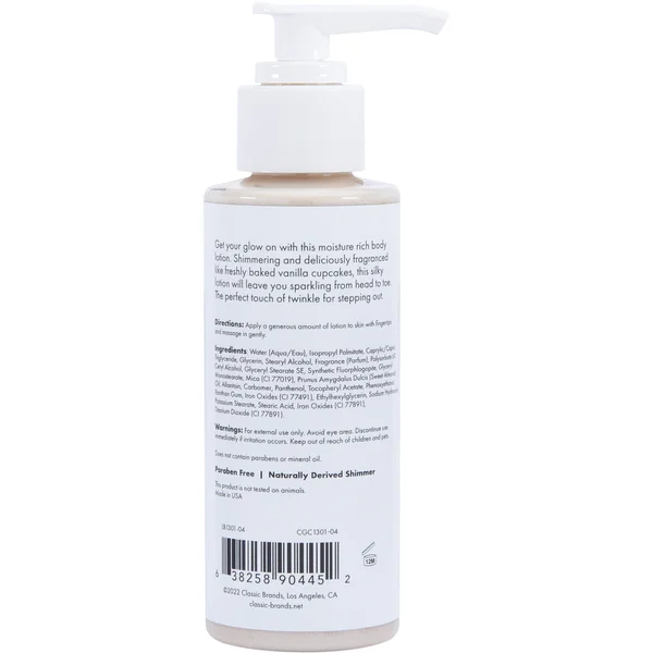 CG Vanilla Cupcake Fragranced Shimmer Lotion - Gold Shimmer 4 oz — image 4 of 4