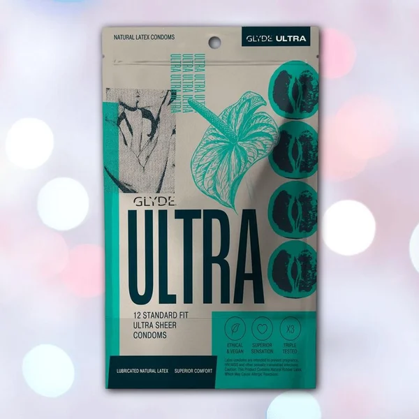 Glyde Ultra Thin Organic Lubricated Latex Condoms 12 Pack — image 2 of 12