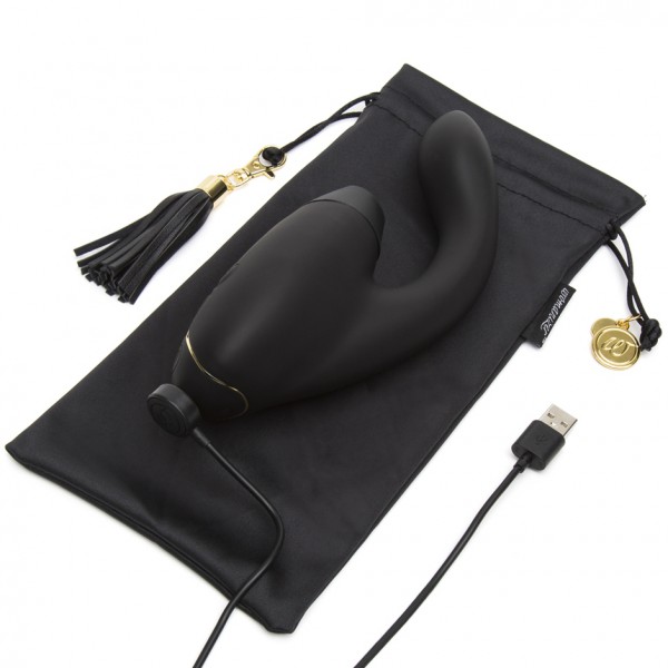 Womanizer Duo 8" Rabbit Vibrator with Pleasure Air Clitoral Stimulator