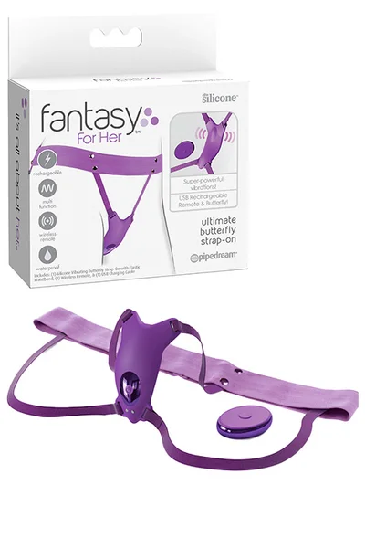 Pipedream Fantasy For Her - 3.9" Wearable Butterfly Clitoral Vibrator — image 5 of 8