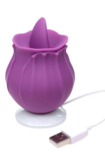 Inmi Bloomgasm Wild Violet - 3"  Clitoral Vibrator with Licking Tongue — image 9 of 12