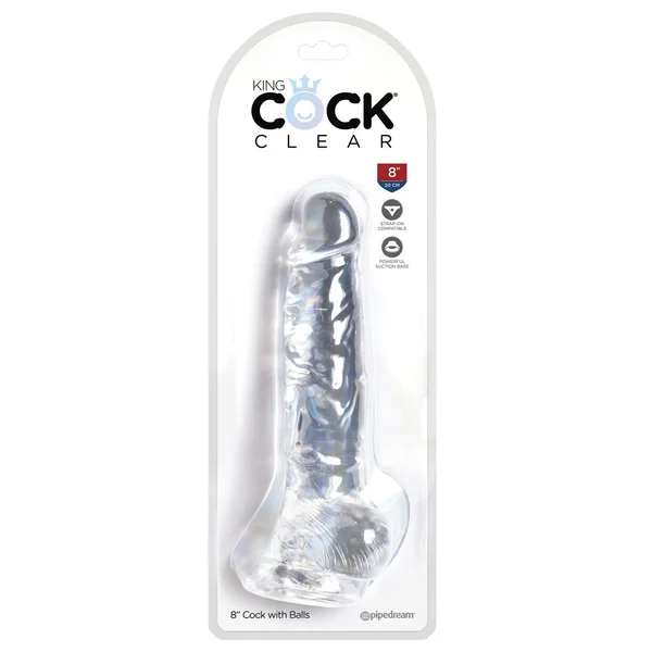 King Cock Clear 8'' Cock with Balls — image 13 of 13
