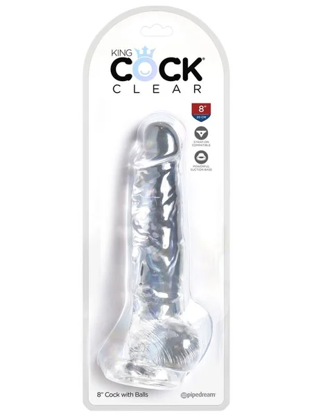 King Cock Clear 8'' Cock with Balls — image 12 of 12