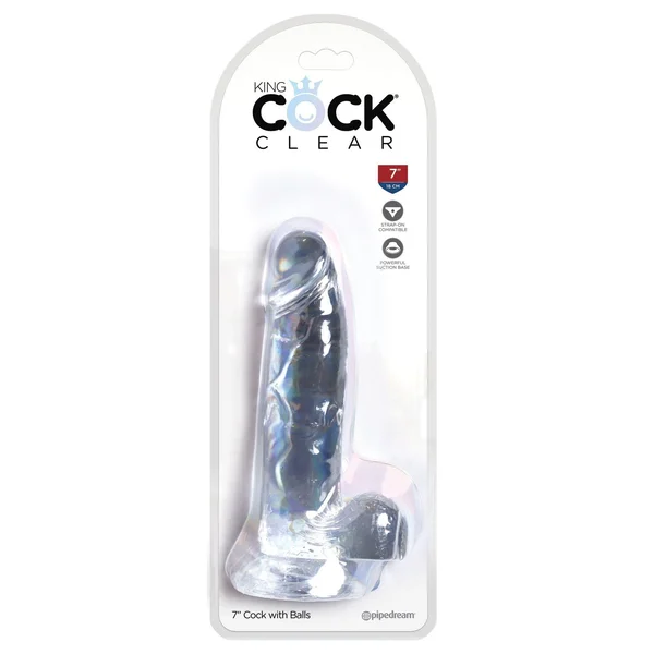 King Cock Clear 7'' Cock with Balls — image 15 of 15