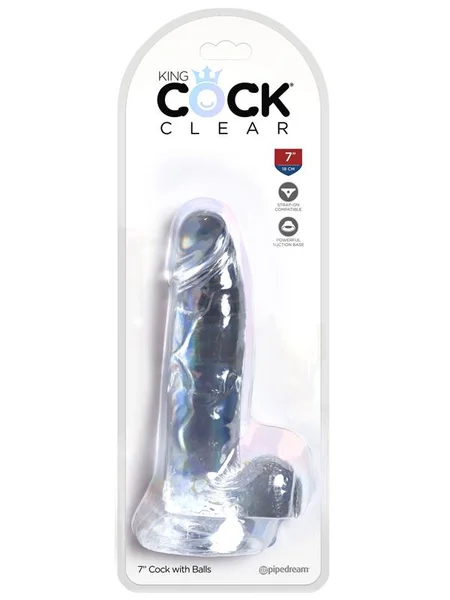 King Cock Clear 7'' Cock with Balls — image 13 of 14