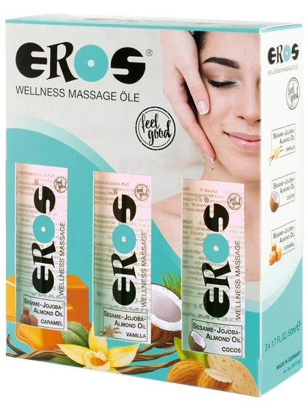 Eros Wellness Massage Oil Three Pack Vanilla Caramel And Cocos 50ml — image 11 of 11
