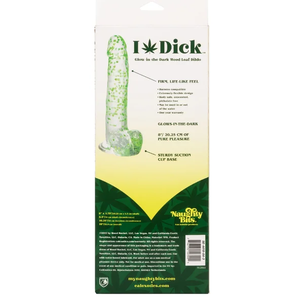 Naughty Bits I Leaf Dick Glow-in-the-Dark Weed  Leaf Dildo - Glow in the Dark — image 18 of 25