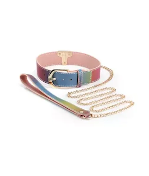 Spectra Bondage - Collar and Leash - Rainbow — image 6 of 7