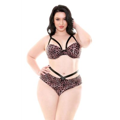 Curve Jocelyn Cutout Bra Panty Set 1X 2X