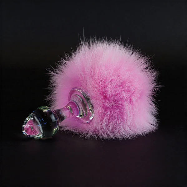 Crystal Delights Magnetic Bunny Tailed Butt Plug  - Pink — image 4 of 5