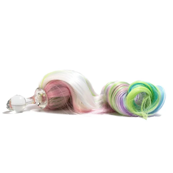 Crystal Delights My Lil Pony Tailed Butt Plug - Pastel Rainbow — image 4 of 6