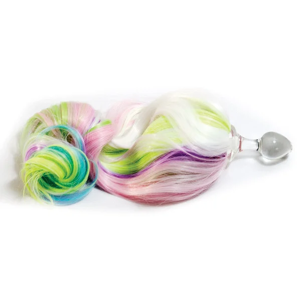 Crystal Delights My Lil Pony Tailed Butt Plug - Pastel Rainbow — image 4 of 4