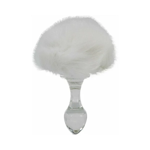 Crystal Delights Magnetic Bunny Tailed Butt Plug  - White — image 7 of 7