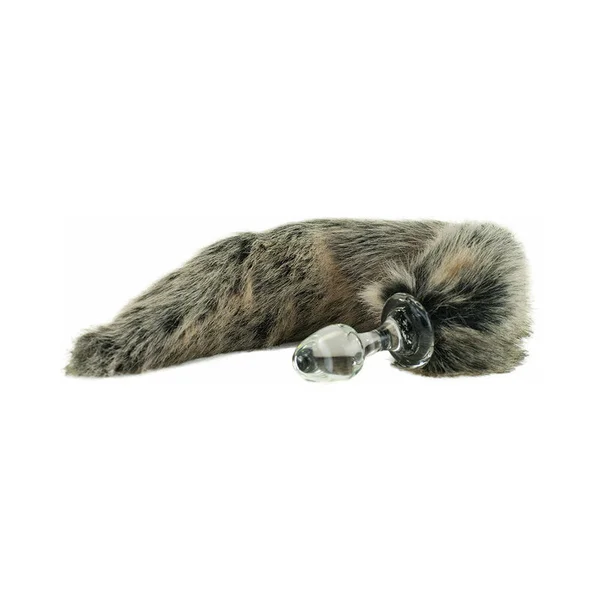 Crystal Delights Minx Tailed Butt Plug - Grey Wolf — image 3 of 3