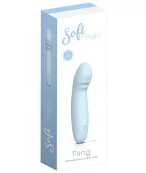 Soft by Playful Fling Rechargeable G-Spot Vibrator Blue — image 9 of 9
