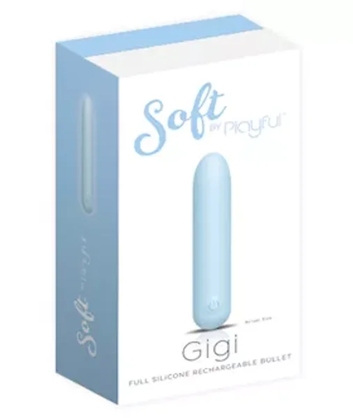 Soft by Playful Gigi - Full Silicone Rechargeable Bullet Blue