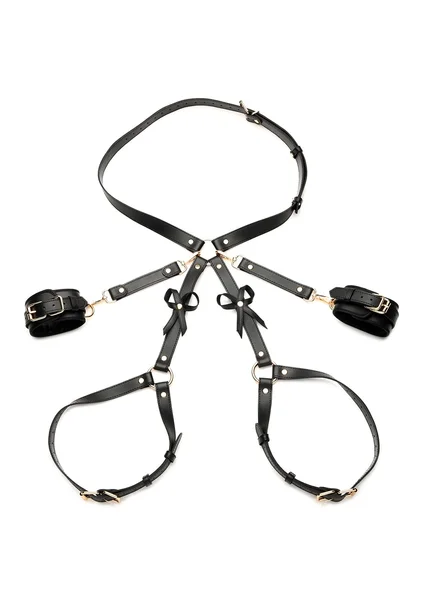 Strict Bondage Harness with Bows - Medium / Large, Black — image 18 of 25