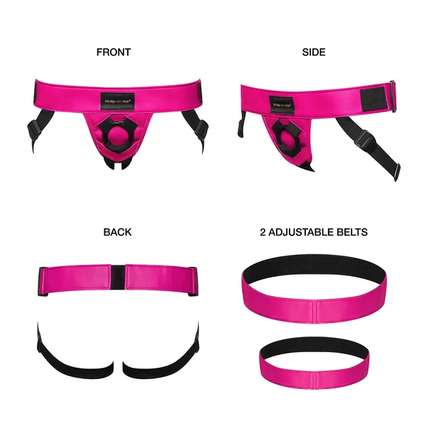 Strap-On-Me Curious Leatherette Harness - Fuchsia — image 19 of 21