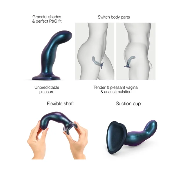 Strap-On-Me Snaky Dil Medium - Metallic Blue — image 10 of 10