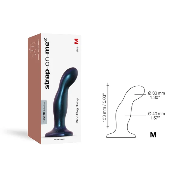 Strap-On-Me Snaky Dil Medium - Metallic Blue — image 7 of 10