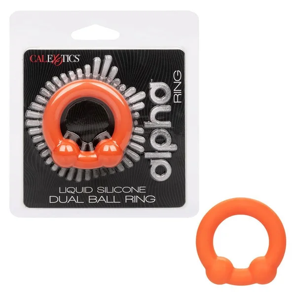Alpha Liquid Silicone Dual Ball Ring Orange — image 19 of 24