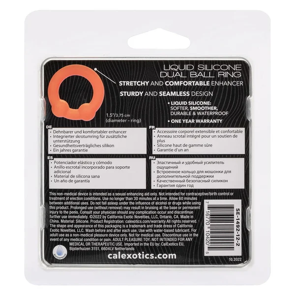 Alpha Liquid Silicone Dual Ball Ring Orange — image 24 of 24
