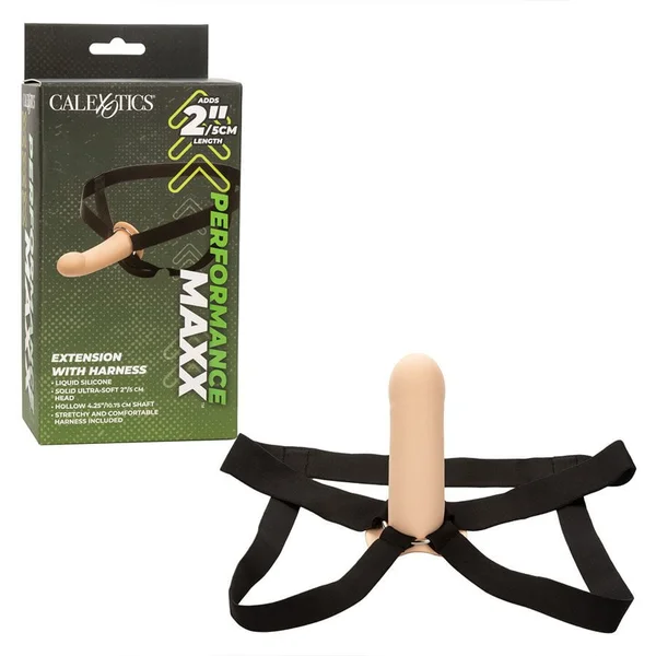 Performance Maxx Hollow Penis Extension with Harness Brown or Tan — image 5 of 12