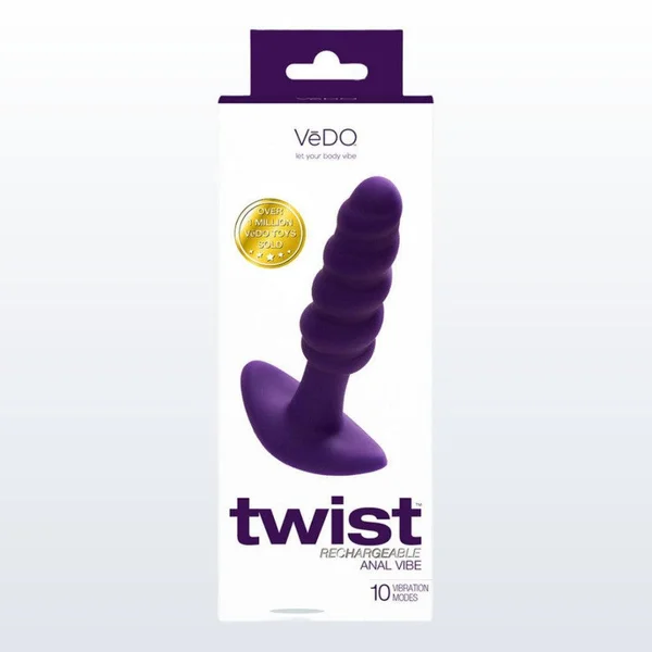 VeDO Twist Plug VIbrating Butt Plug - Purple — image 22 of 23