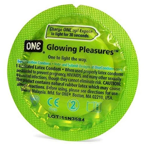 ONE Glowing Pleasure Glow-in-the-Dark Condoms — image 7 of 8